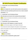 CE 3310 Procore Student Certification&period;docx Questions with 100&percnt; Correct Answers &vert; Verified &vert; Latest Update 