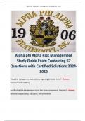 Risk Management Alpha Phi Alpha Compilation Bundle&period; 