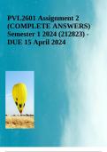 PVL2601 Assignment 2 (COMPLETE ANSWERS) Semester 1 2024 (212823) - DUE 15 April 2024