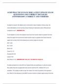 ACRP PRACTICE EXAM 2024&vert; LATEST UPDATE EXAM QUESTIONS AND CORRECT DETAILED ANSWERS&sol;100&percnt; CORRECT AND VERIFIED
