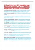 S12 sprinkler test, S13 standpipe test, Sprinklers segment 5, S-12 CITYWIDE SPRINKLER SYSTEMS Exam Update