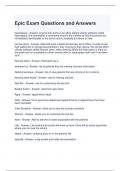 Epic Exam Questions and Answers &lpar;Graded A&rpar;