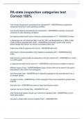 PA state inspection categories test Correct 100&percnt;