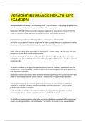 VERMONT INSURANCE HEALTH&plus;LIFE EXAM 2024 