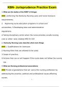 KBN- Jurisprudence Practice Exam Questions with 100&percnt; Correct Answers &vert; Verified &vert; Latest Update 