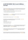 A-US1329 SERE 100&period;2 Level A Military Pre-test Question and answers already passed 2024 