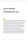 HESI A2 READING  COMPREHENSION 2021