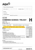 AQA GCSE COMBINED SCIENCE: TRILOGY 8464/B Biology  BUNDLE [2022/2023]