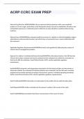 ACRP CCRC EXAM PREP Questions And Answers 2024