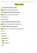 PALS AHA EXAM 2024 UPDATE Questions and Answers&comma; 100&percnt; Verified&semi; Latest