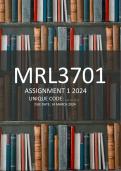 MRL3701 Semester 1 Assignment 1 