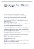 MI Jurisprudence Exam &ndash; OT &lpar;Latest&rpar; Qs & As 2024&excl;&excl;