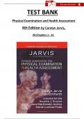Test Bank For Physical Examination and Health Assessment, 4th Canadian Edition (Jarvis, 2024), Complete Chapters 1 - 31, Updated Newest Version