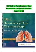 TEST BANK For Rau’s Respiratory Care Pharmacology, 10th Edition by Gardenhire, Verified Chapters 1 - 23, Complete Newest Version