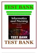 Informatics and Nursing Opportunities and Challenges 6th Edition Sewell Test Bank