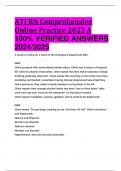 ACCURATE ATI RN Comprehensive Online Practice 2023 A 100&percnt; VERIFIED ANSWERS  2024&sol;2025