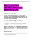 BEST REVIEW MSP241WB 100&percnt;  VERIFIED ANSWERS  2024&sol;2025 EXAM