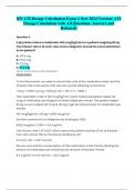 RN ATI Dosage Calculation Exam 2 New 2024 Version/ ATI  Dosage Calculation with All Questions, Answers and  Rationale
