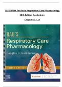 TEST BANK For Rau’s Respiratory Care Pharmacology, 10th Edition by Gardenhire, Verified Chapters 1 - 23, Complete Newest Version