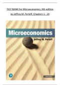 TEST BANK For Microeconomics&comma; 9th Edition by Jeffrey M&period; Perloff&comma; Verified Chapters 1 - 20&comma; Complete Newest Version