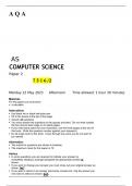 AQA AS level COMPUTER SCIENCE paper 2 question paper June 2023