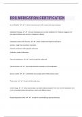 DDS MEDICATION 167 CERTIFICATION QUESTONS WITH COMPLETE SOLUTIONS&vert;2024