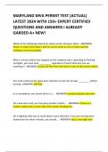 MARYLAND MVA PERMIT TEST &lpar;ACTUAL&rpar; LATEST 2024 WITH 150&plus; EXPERT CERTIFIED QUESTIONS AND ANSWERS I ALREADY GARDED A&plus; NEW&excl; 