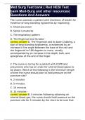 Med Surg Test bank &lpar; Red HESI Test bank Med-Surg and other resources&rpar; Questions And Answers 