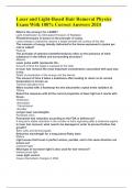 Laser and Light-Based Hair Removal Physics Exam With 100&percnt; Correct Answers 2024