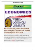WGU C268 Study Guide for EXCEL PA Containing 83 Questions with Verified Answers Update 2024-2025. 