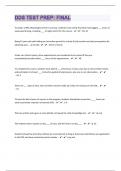 DDS Test Prep&colon; 205 Final Questions with 100&percnt; Correct Answers &vert; Updated & Verified