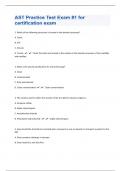 AST 175 Practice Test Exam #1 for certification exam With Correct Answers|43 Pages