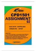 CPD1501 ASSIGNMENT 02 DUE 12 APRIL2024