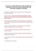 ONS-ONCC CHEMOTHERAPY IMMUNOTHERAPY CERTIFICATE EXAM LATEST QUESTIONS AND ANSWERS &lpar;VERIFIED ANSWERS&rpar;
