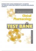 INTRODUCTORY CLINICAL PHARMACOLOGY 12TH EDITION TEST BANK BY SUSAN FORD COMPLETE 2023 REVISED AND UPDATED GRADED A+
