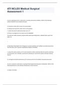 ATI NCLEX Medical Surgical Assessment 1 Exam Questions And Answers 2024