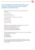 RECA FUNDAMENTALS EXAM 2023&sol;2024 REAL AND ACCURATE QUESTIONS WITH EXPERT VERIFIED ANSWERS GUARANTEED PASS