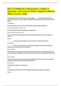 ISC2 Certified In Cybersecurity&colon; Chapter 1 Questions And Answers With Complete Solutions 100&percnt; Correct &vert; 2024