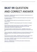 LATEST BKAT 9R EXAM  QUESTIONS AND CORRECT ANSWERS