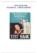 Test Bank For Maternal-Child Nursing 6th Edition By Emily Slone McKinney Chapter 1-55 | Complete Guide Newest Version 2024