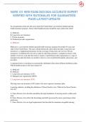 NURS 101 HESI EXAM 2023&sol;2024 ACCURATE EXPERT VERIFIED WITH RATIONALES FOR GUARANTEED PASS LATEST UPDATE&period;