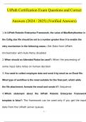 UiPath Certification Exam Questions and Answers &lpar;2024 &sol; 2025&rpar; &lpar;Verified Answers&rpar;