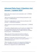 Advanced Patho Exam 3 Questions And Answers | Updated 2024