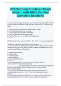 ATI Nutrition Proctored Exam (New!!) with 100% Verified Complete Solutions
