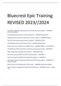 Bluecrest Epic Training REVISED  WITH COMPREHENSIVE SOLUTIONS 2023//2024
