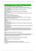 Introduction to IT - C182 - Pre-Assessment