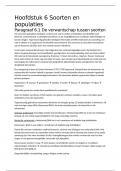 Samenvatting Biologie Nectar H6 Soorten & Populaties