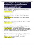 Hubspot Digital Marketing Certification exam study guide fully solved&lpar;with expert solutions&rpar;2024 latest update&lpar;download to pass&rpar;