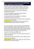 ATI Proctored Assessment Leadership 2024 Questions And Answers 