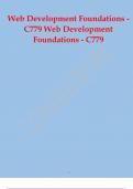 Web Development Foundations - C779 Web Development Foundations - C779